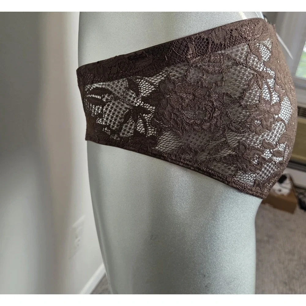 Cosabella Never Say Never‎ Men's Floral Lace Briefs Brown Low Rise Underwear